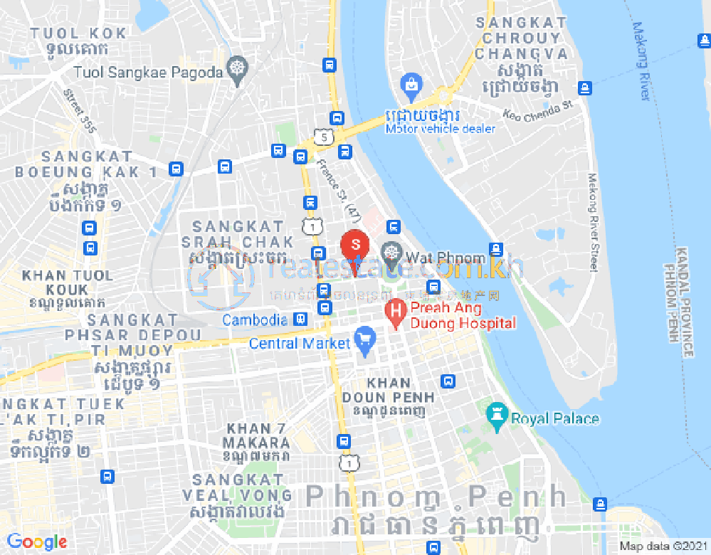 Карта Чакто Мукх, Доун Пень, Пномпень