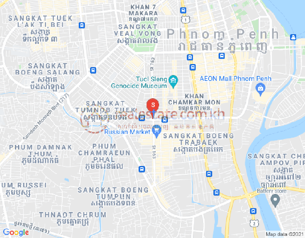 Carte de Tonle Bassac, Chamkarmon, Phnom Penh