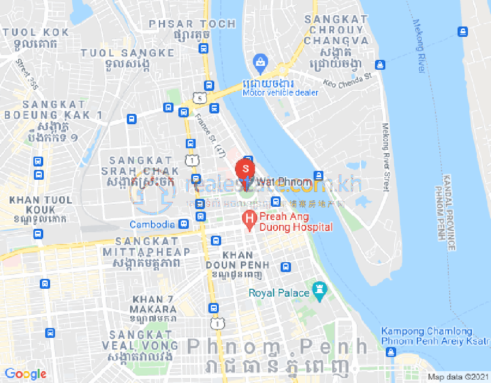 Properties   Dabest, トゥールスヴァイプレイ1, ボンケンコン, プノンペンの地図