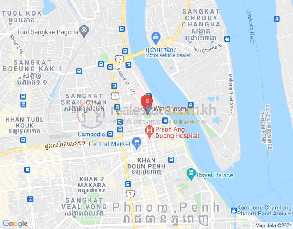 Mapa: PROPERTIES DABEST, BKK 1, Boeng Keng Kang, Phnom Penh