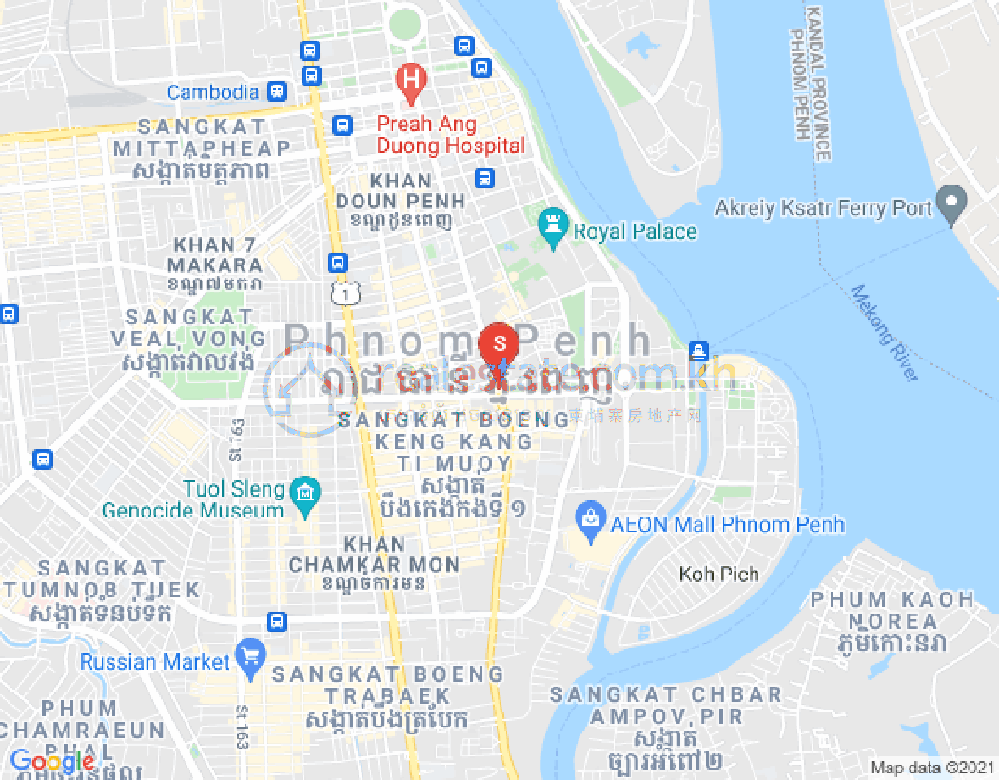 PROPERTIES CAMBODIA CO LTD PROPERTIES DABEST, 万景岗3分区（BKK3), 波哥堪, 金边地图