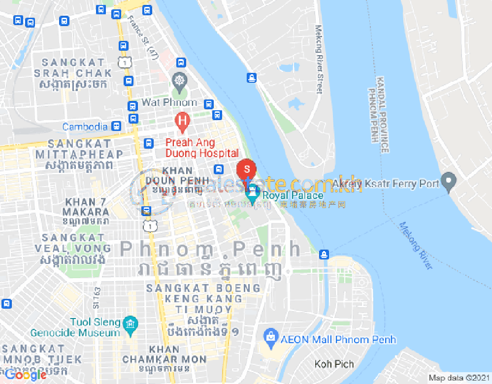 Map of PROPERTIES  DABEST, BKK 1, Boeng Keng Kang, Phnom Penh