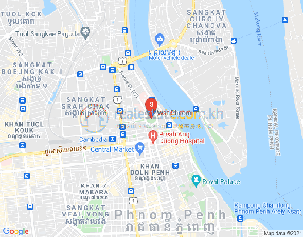 แผนที่ PROPERTIES DABEST, จักตอมุข, ดวนป็ญ, พนมเปญ