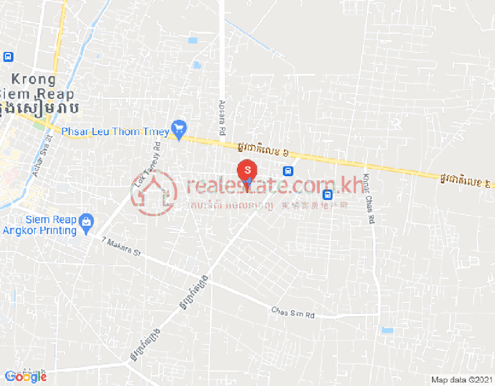 Och Road Salakamreuk Ta, サラ・カムラウク, シェムリアップの地図