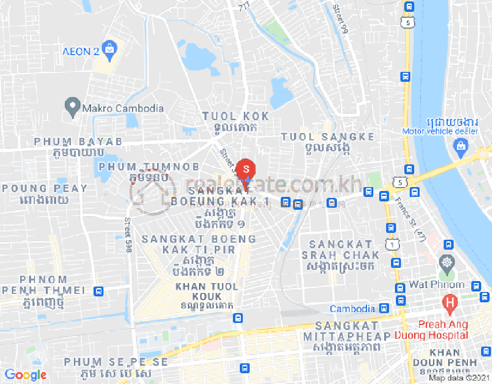 แผนที่ PROPERTIES DABEST, บึงกัก 2, ตวลโคก, พนมเปญ
