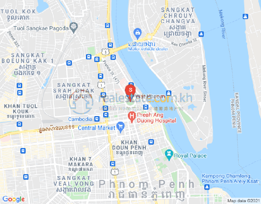 Map of PROPERTIES DABEST, Srah Chak, Daun Penh, Phnom Penh