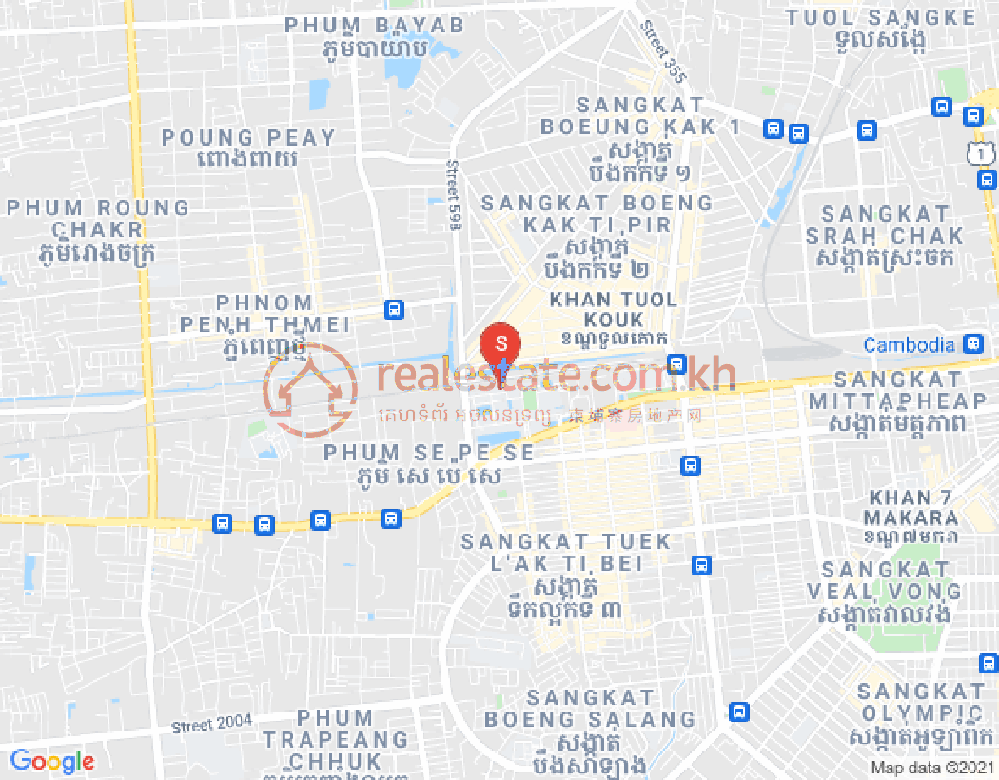 Map of PROPERTIES DABEST, Boeung Kak 2, Toul Kork, Phnom Penh