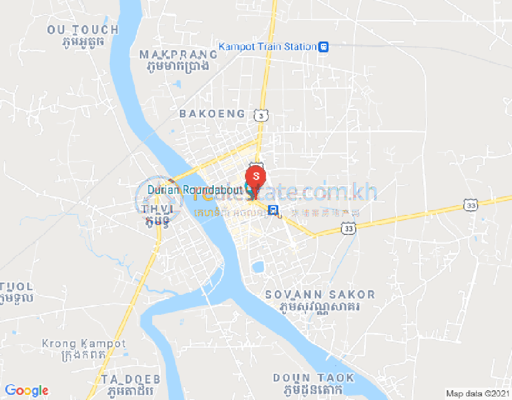 Map of Properties Dabest, Kampong Kraeng, Tuek Chhou, Kampot