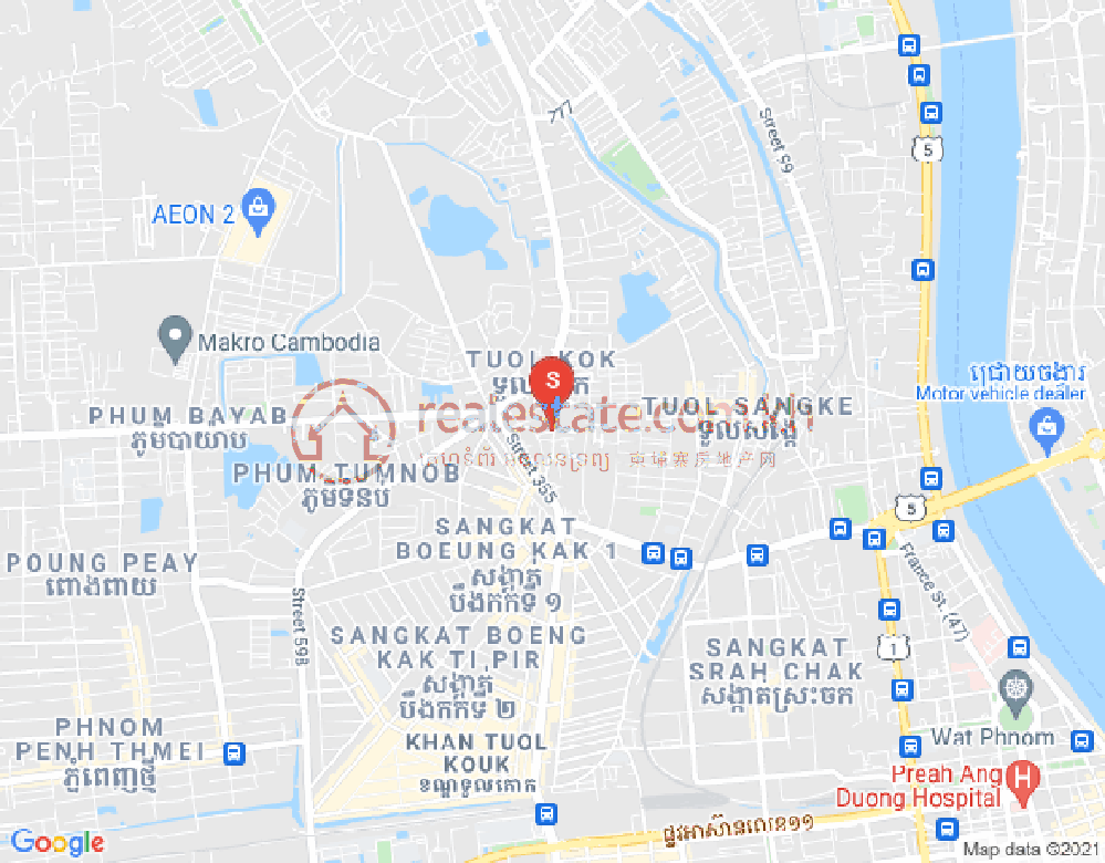 แผนที่ Tuol Sangke, รoussey เกอ, พนมเปญ