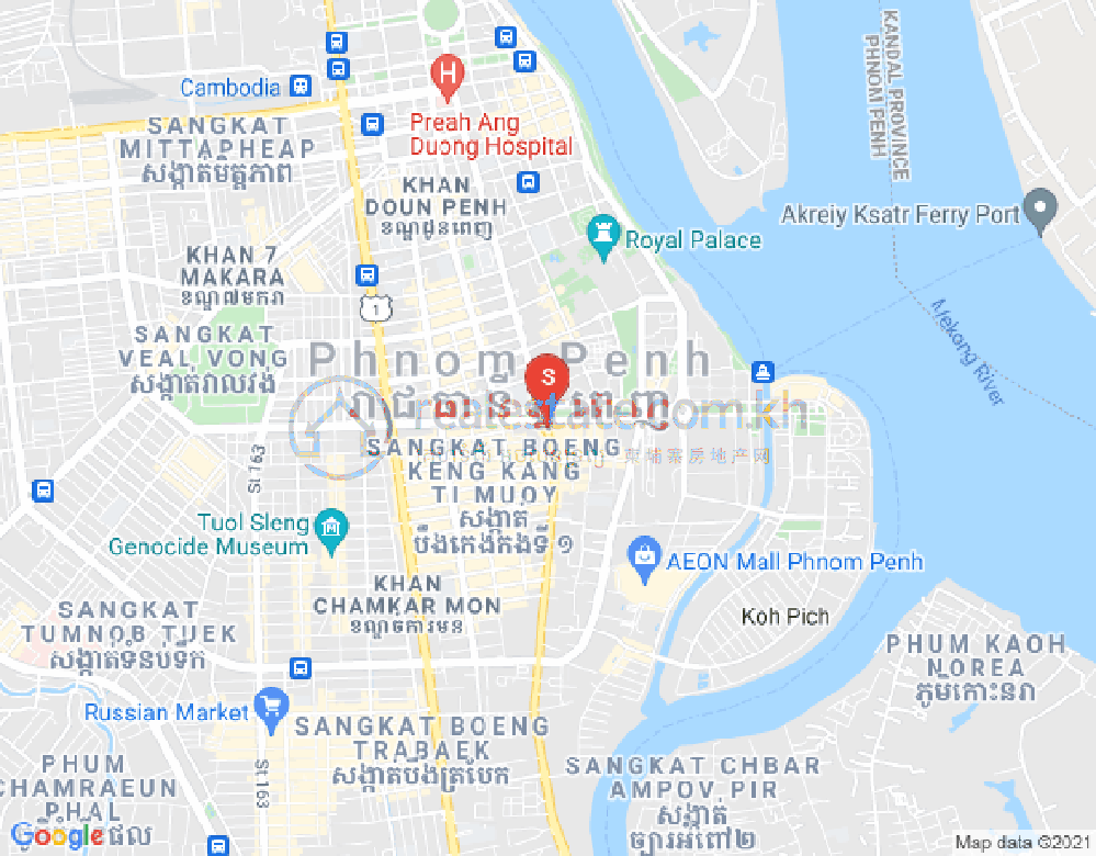 Map of PROPERTIES DABEST, BKK 1, Boeng Keng Kang, Phnom Penh