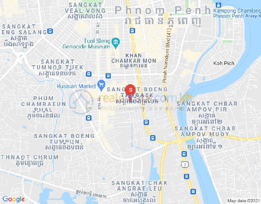 Map of Boeung Trabek, Chamkarmon, Phnom Penh