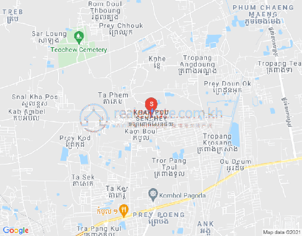 普森芷区, 金边地图
