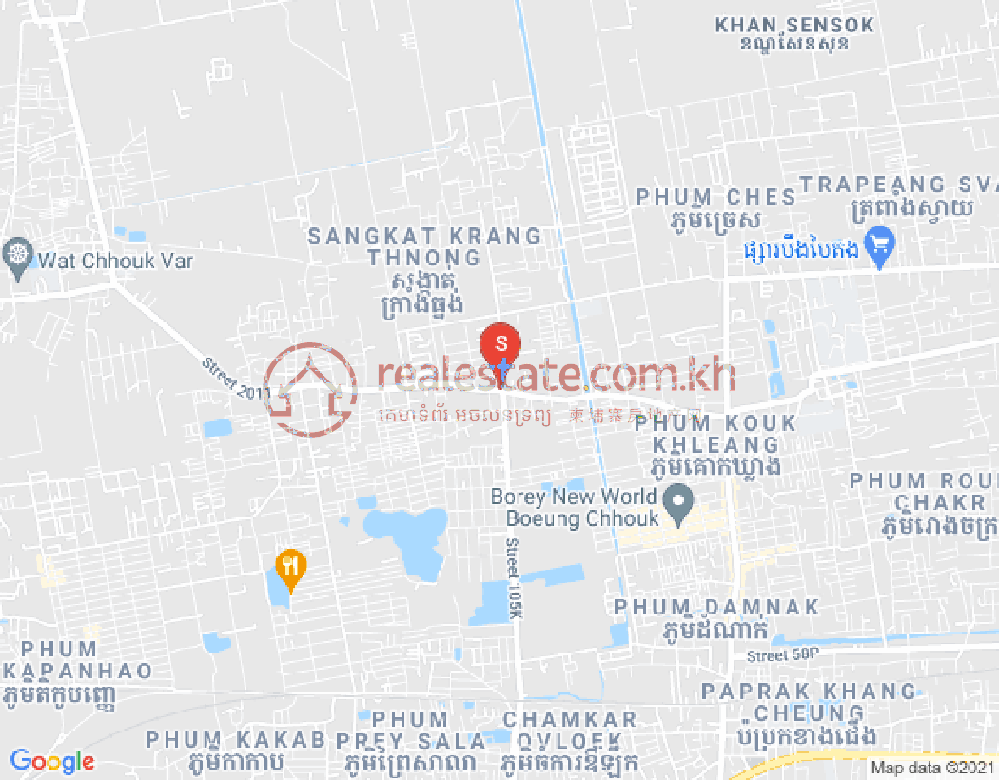 Mapa: Krang Thnong, Sen Sok, Phnom Penh