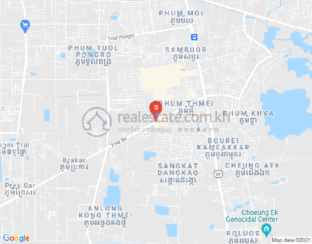 Map of Prey Sa, Dangkao, Phnom Penh