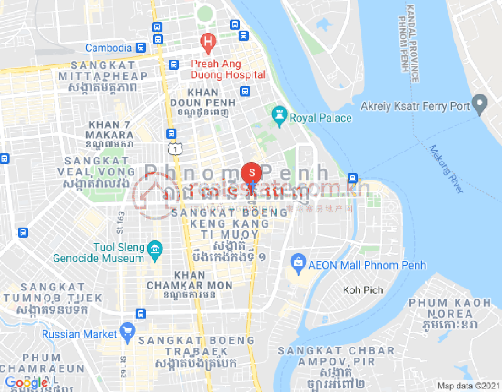 แผนที่ Properties Dabest, BKK 1, บึงเกงกอง, พนมเปญ