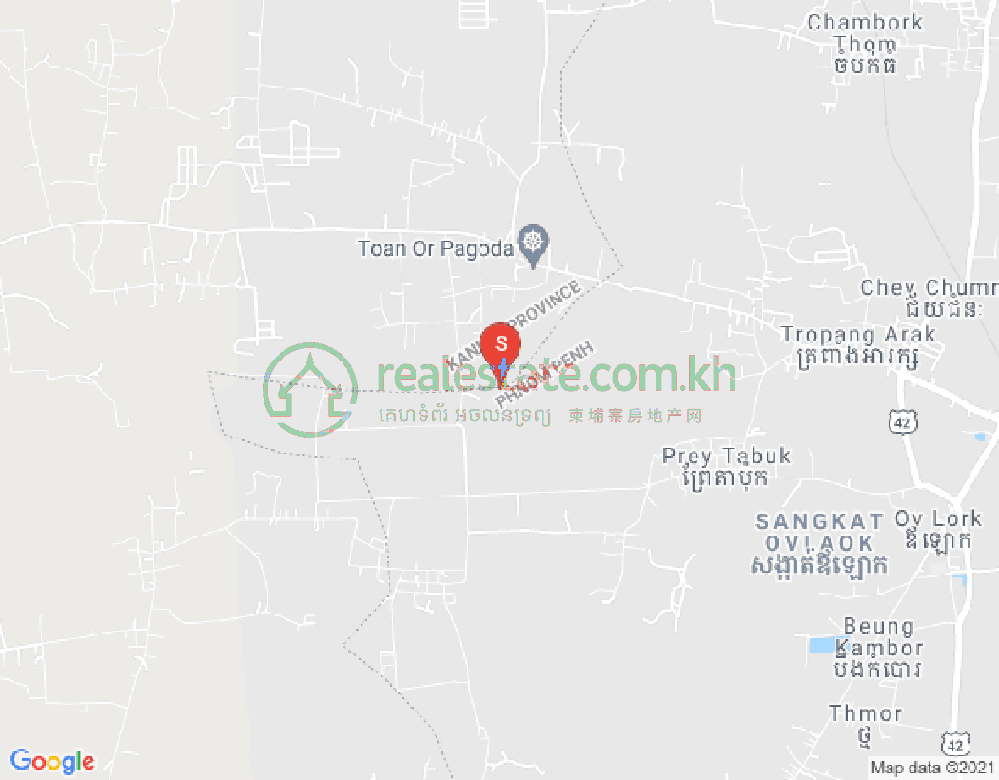 Angk Snuol市, 干拉省地图