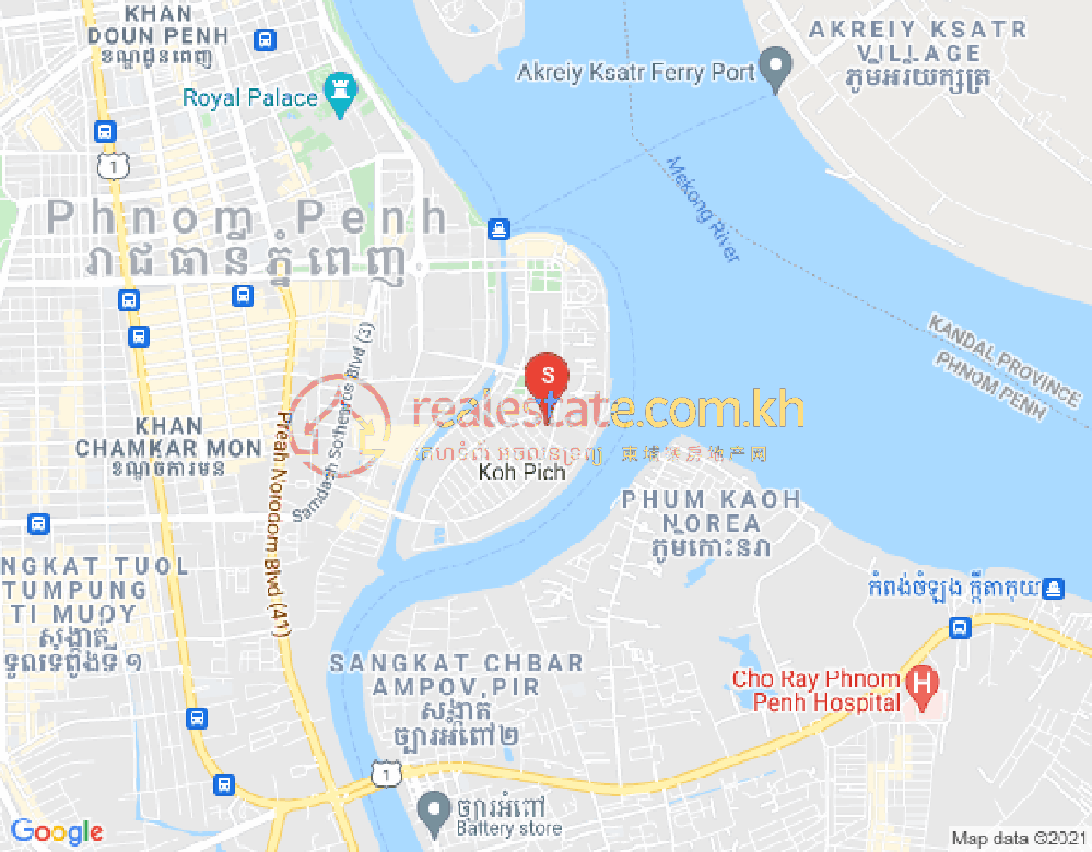 แผนที่ โตนเลบาสัก, จัมการมอน, พนมเปญ
