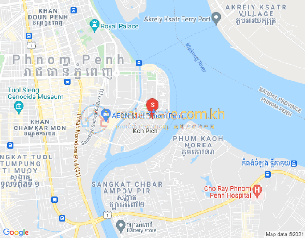 แผนที่ โตนเลบาสัก, จัมการมอน, พนมเปญ
