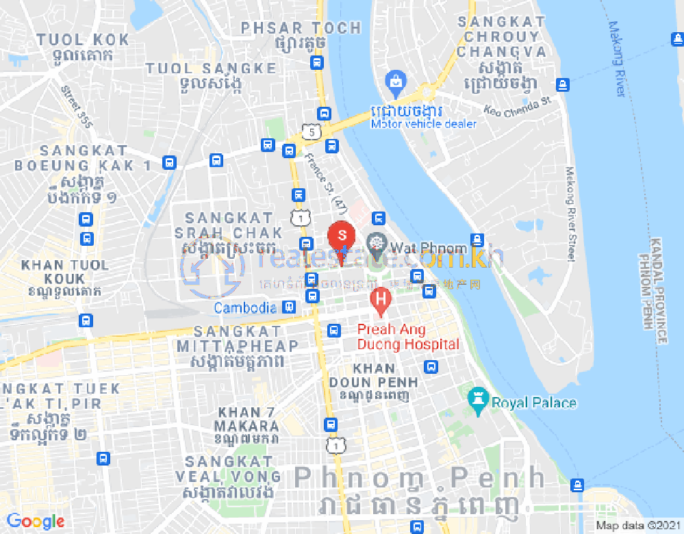 斯拉甲, 隆边区, 金边地图