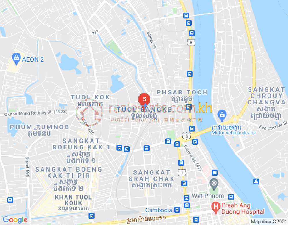 Map of Tuol Sangke, Russey Keo, Phnom Penh