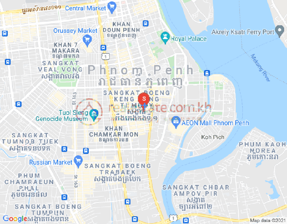 Mapa: BKK 1, Boeng Keng Kang, Phnom Penh