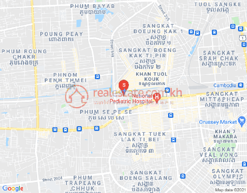 แผนที่ บึงกัก 2, ตวลโคก, พนมเปญ