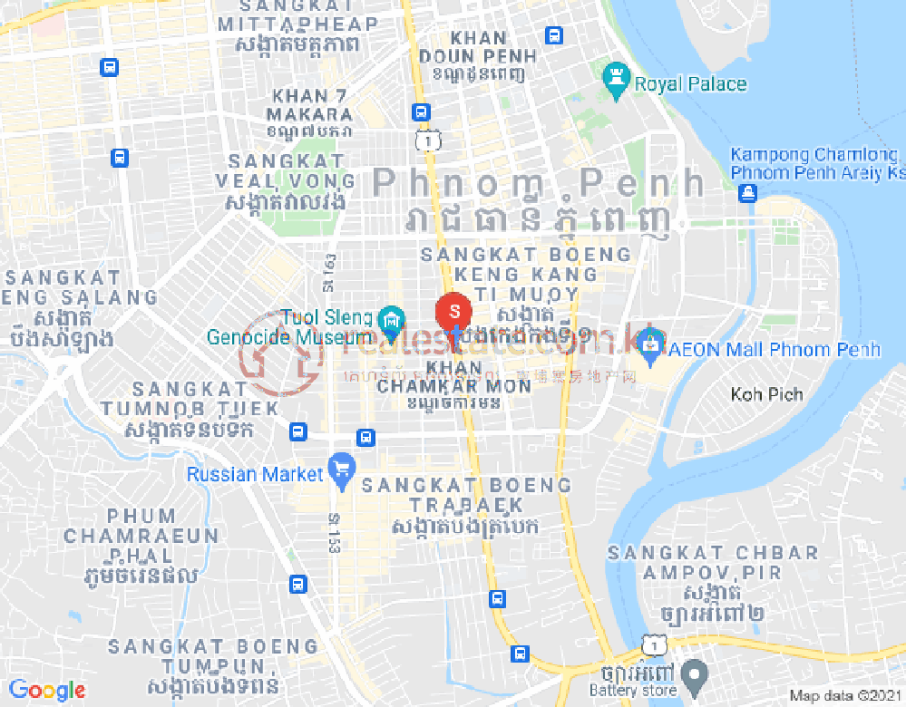 占卡蒙, 金边地图