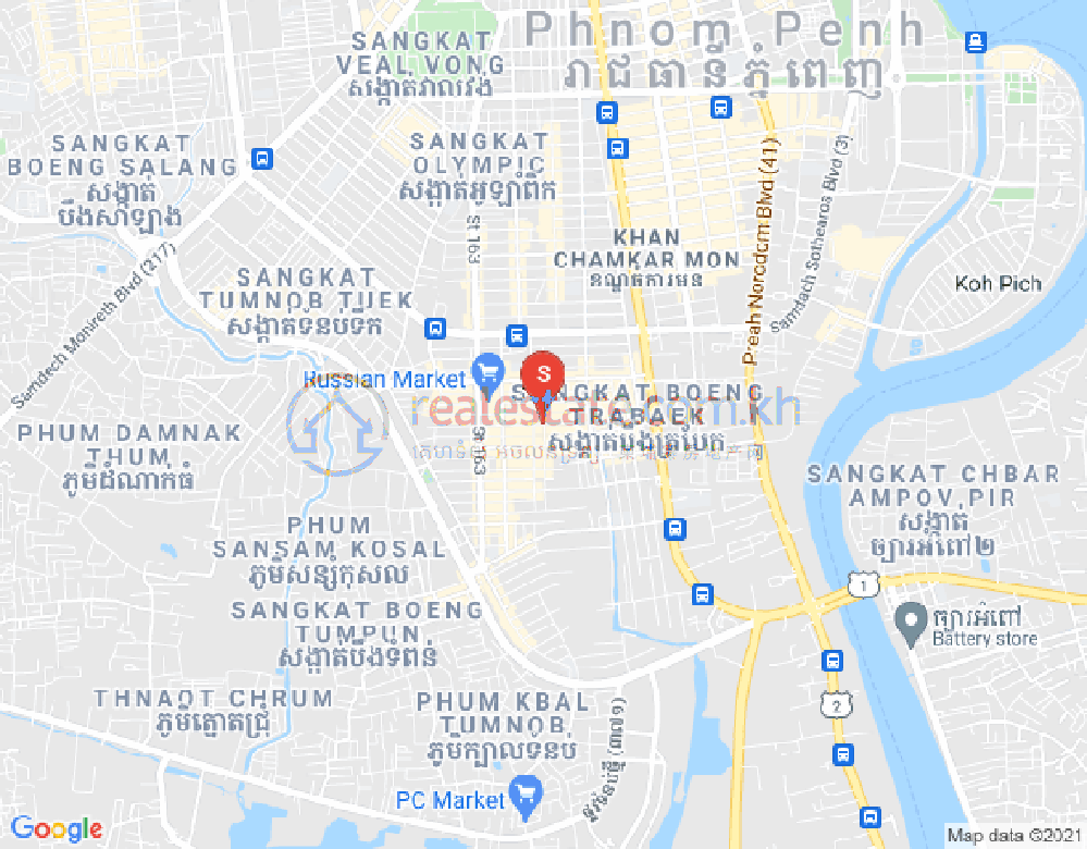 Properties  Dabest, BKK 1, ボンケンコン, プノンペンの地図