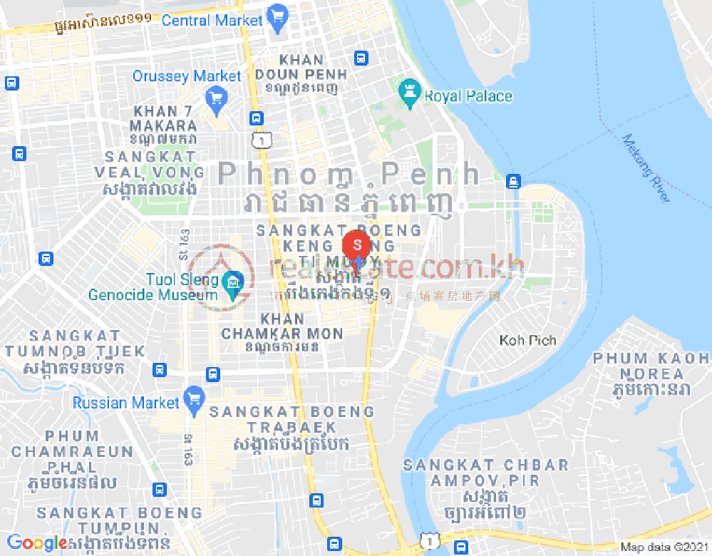 Mapa: BKK 1, Boeng Keng Kang, Phnom Penh