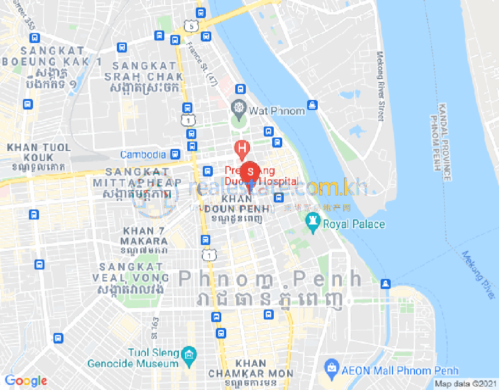 Mapa: Daun Penh, Phnom Penh