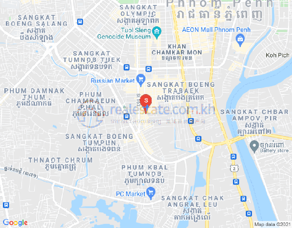 Mapa: Toul Tum Poung 1, Chamkarmon, Phnom Penh