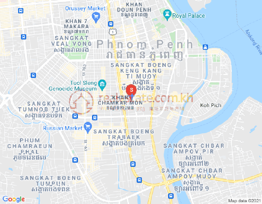 Map of BKK 1, Boeng Keng Kang, Phnom Penh