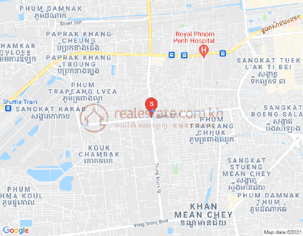 Carte de Tuek Thla, Sen Sok, Phnom Penh