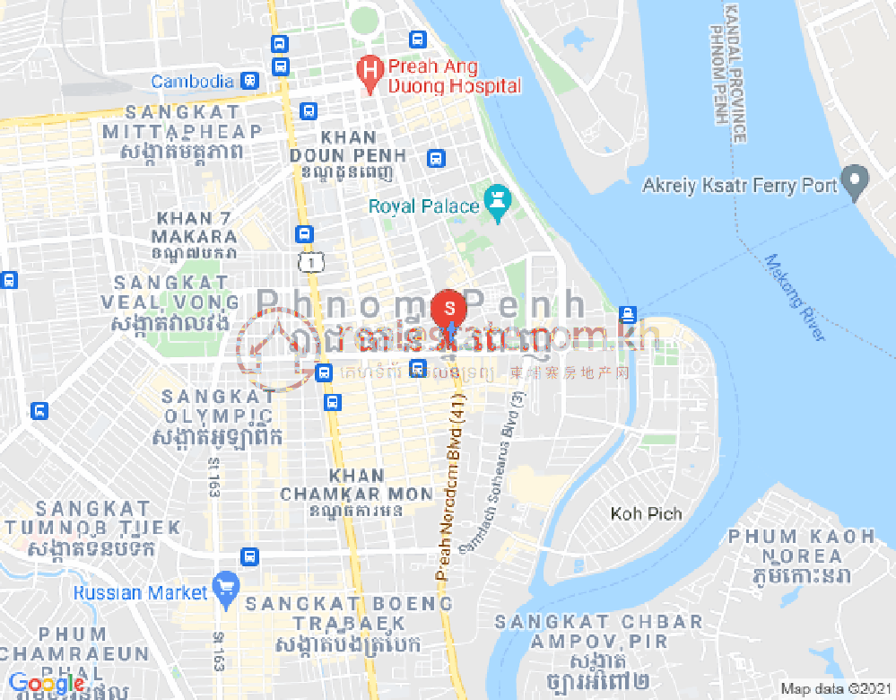 Carte de DABEST PROPERTIES, BKK 1, Boeng Keng Kang, Phnom Penh