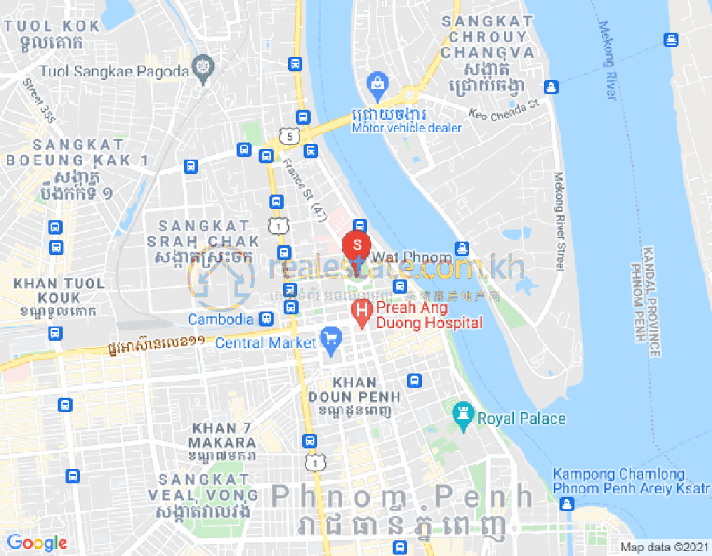 Mapa: PROPERTIES DABEST, Phsar Daeum Thkov, Chamkarmon, Phnom Penh