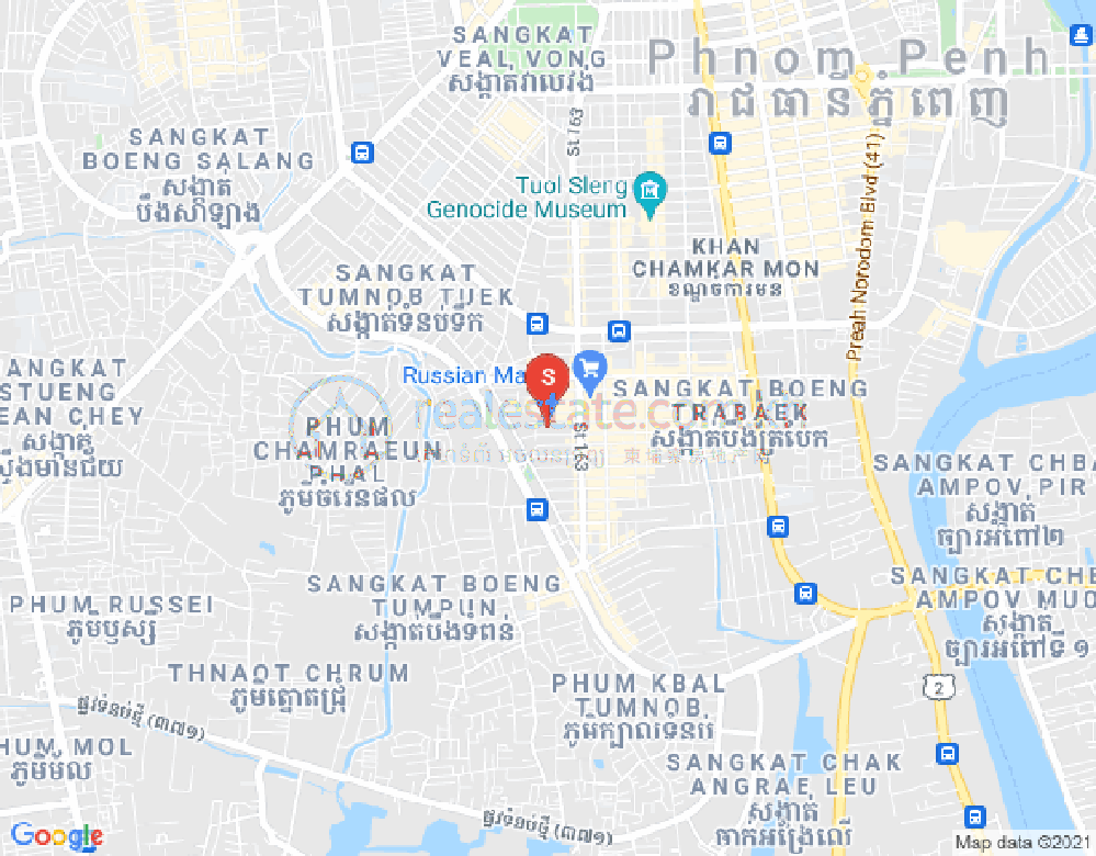 Carte de Toul Tum Poung 1, Chamkarmon, Phnom Penh