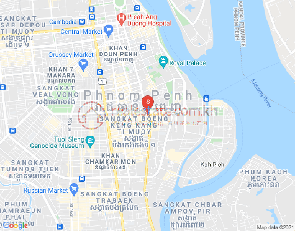 Mapa: Properties Dabest, Tonle Bassac, Chamkarmon, Phnom Penh