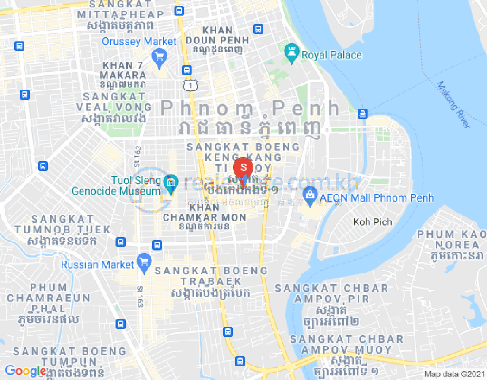 Mapa: BKK 1, Boeng Keng Kang, Phnom Penh