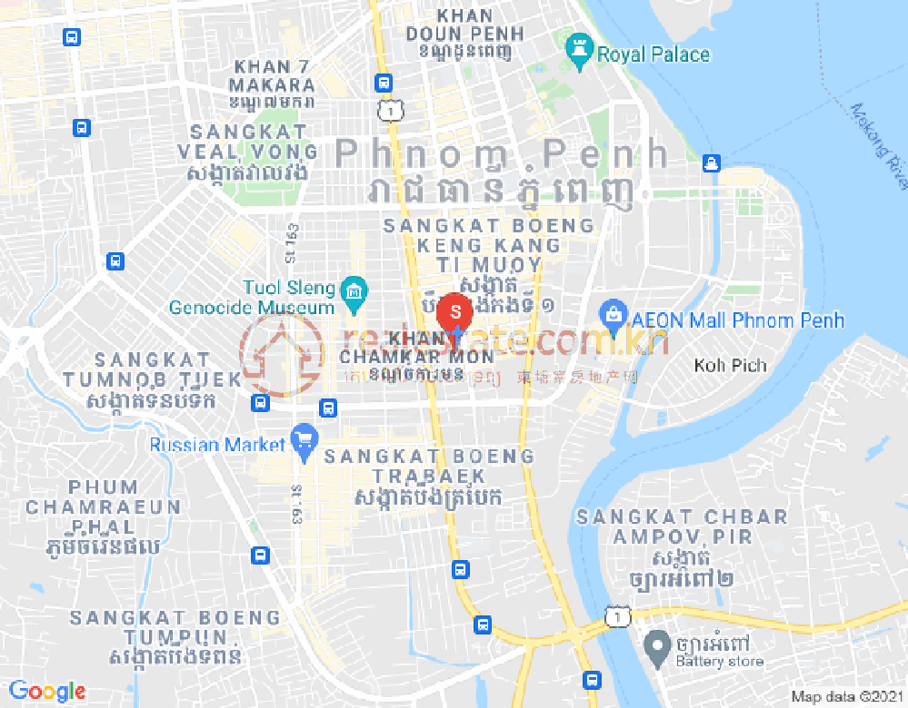 Mapa: BKK 2, Boeng Keng Kang, Phnom Penh