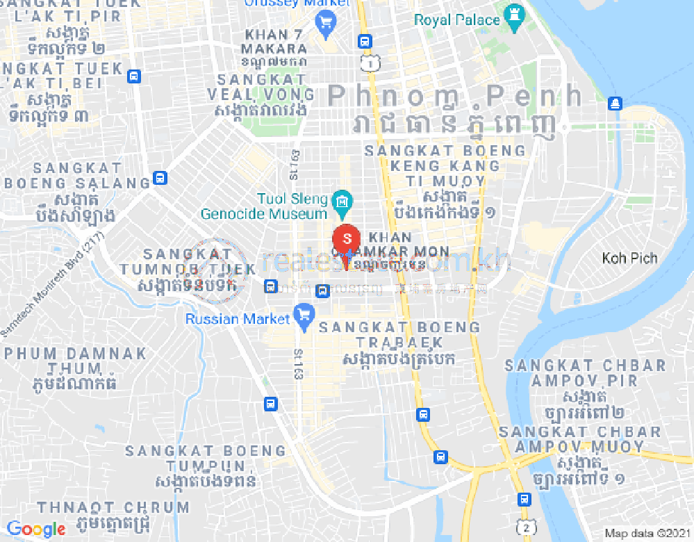 Map of BKK 3, Boeng Keng Kang, Phnom Penh