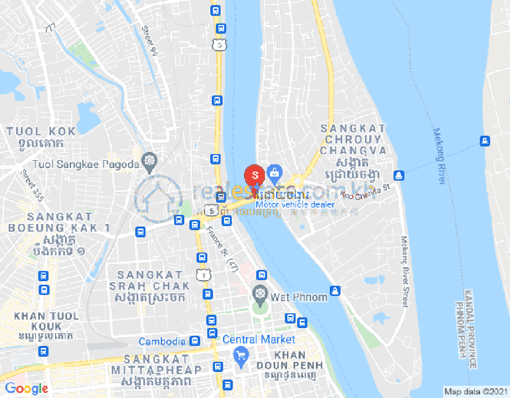 Map of Chroy Changvar, Phnom Penh