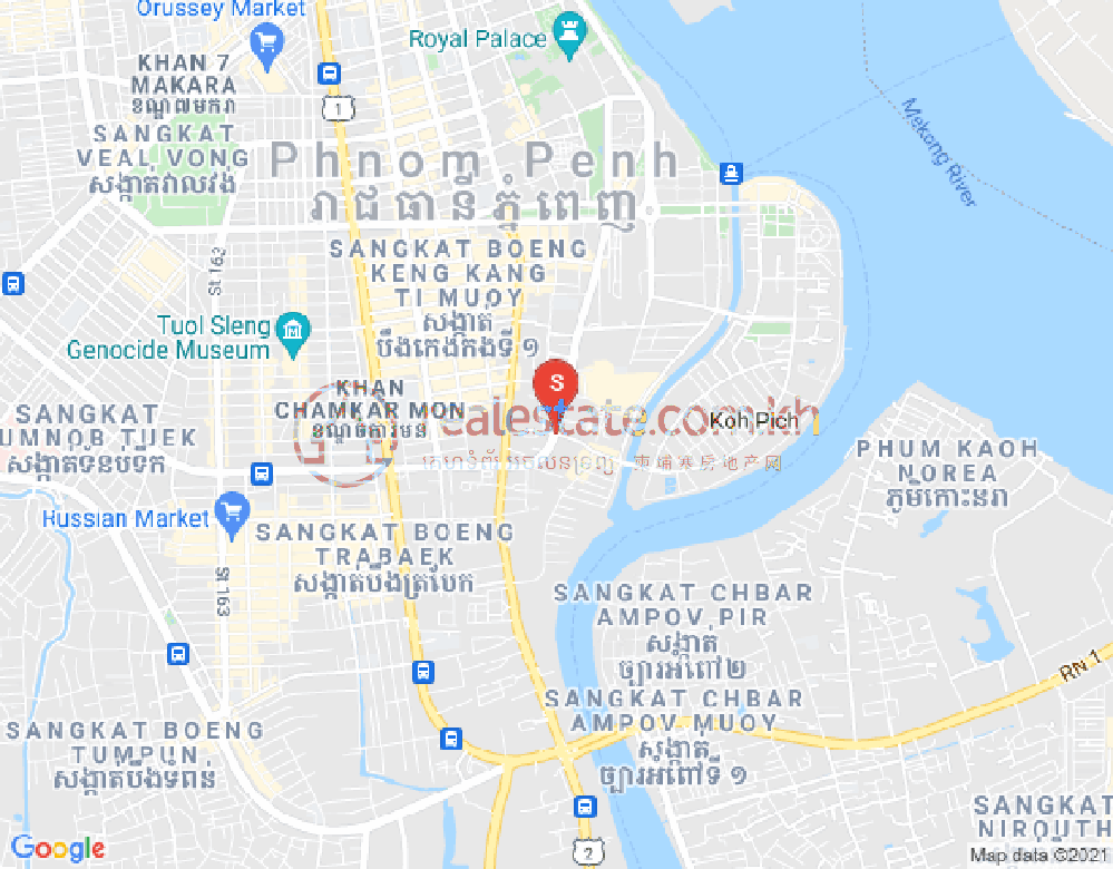 ផែនទី ទន្លេបាសាក់, ចំការមន, ភ្នំពេញ