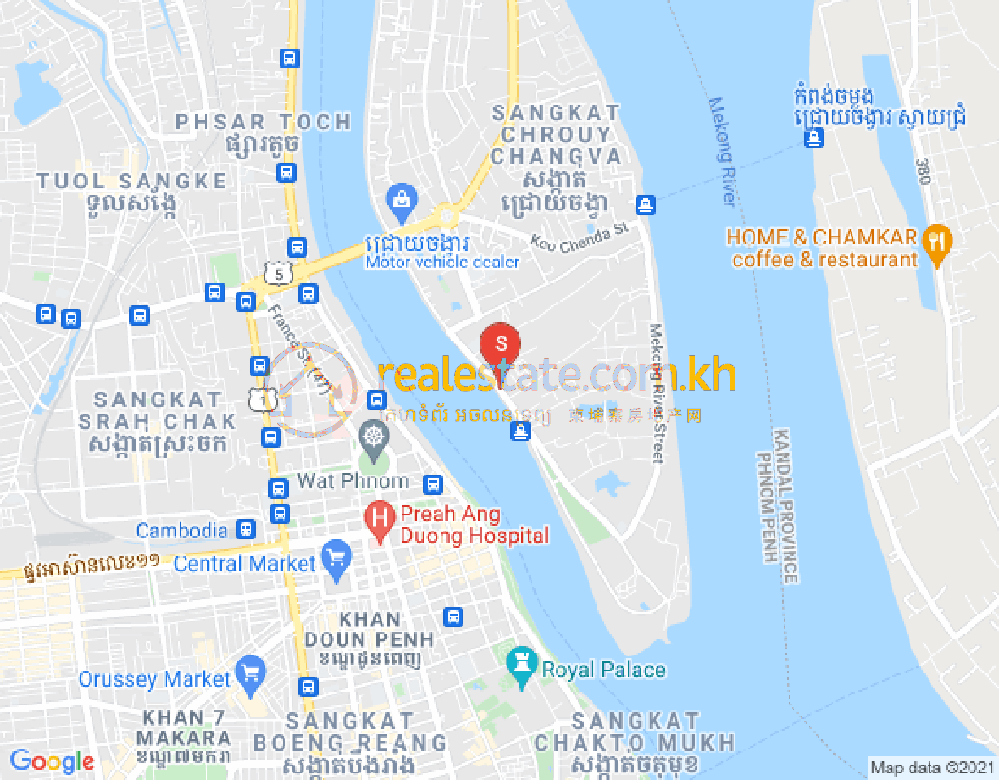 Carte de Chroy Changvar, Phnom Penh