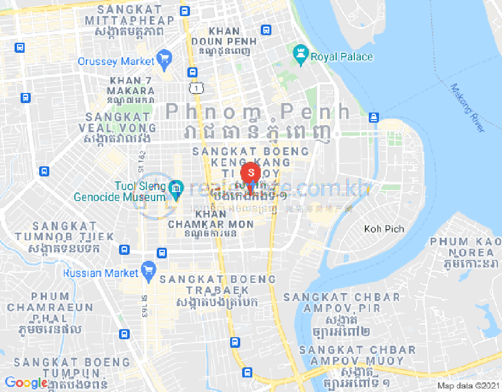 BKK 1, ボンケンコン, プノンペンの地図