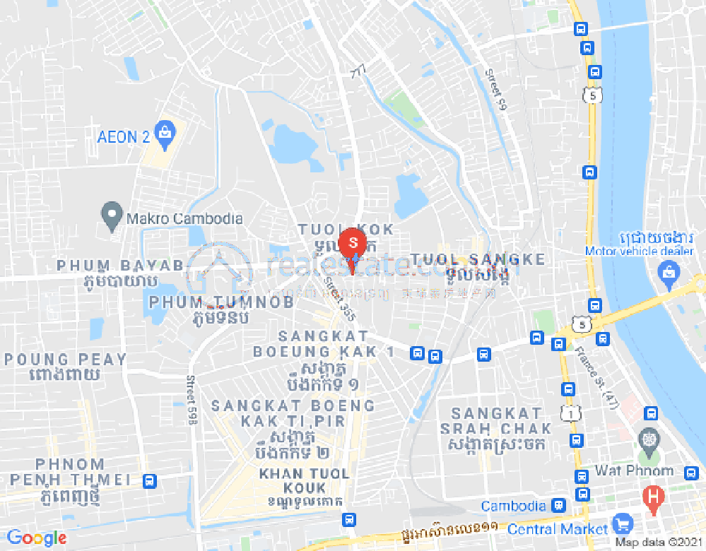 Mapa: Svay Pak, Russey Keo, Phnom Penh