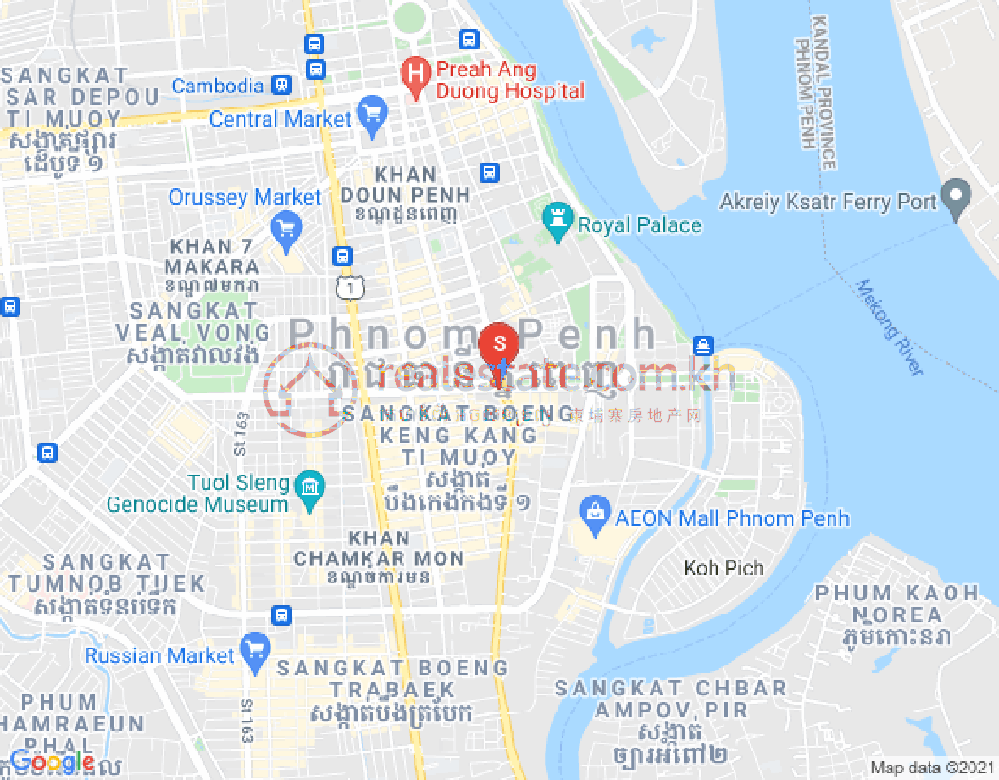 Dabest  Properties, 万景岗2分区（BKK2), 波哥堪, 金边地图