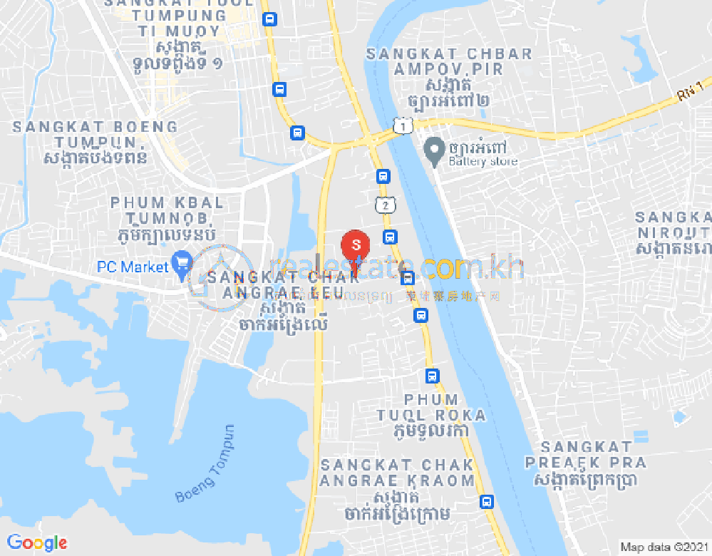 Map of Chak Angrae Leu, Meanchey, Phnom Penh