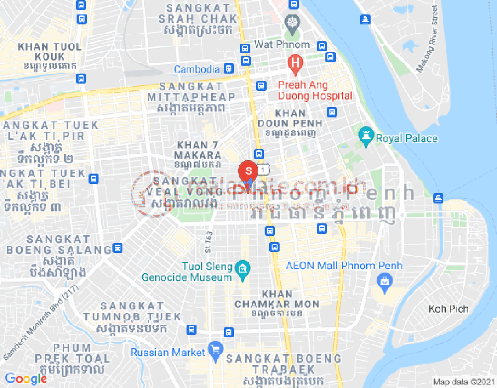 Mapa: Olympic, Boeng Keng Kang, Phnom Penh