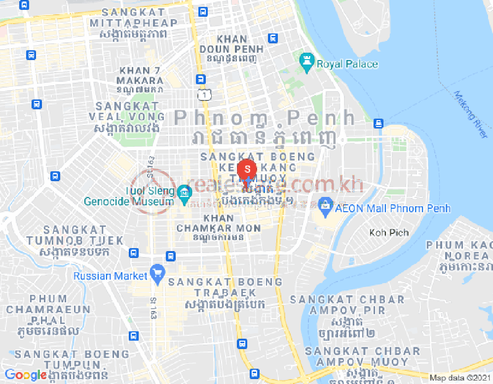 Carte de BKK 1, Boeng Keng Kang, Phnom Penh