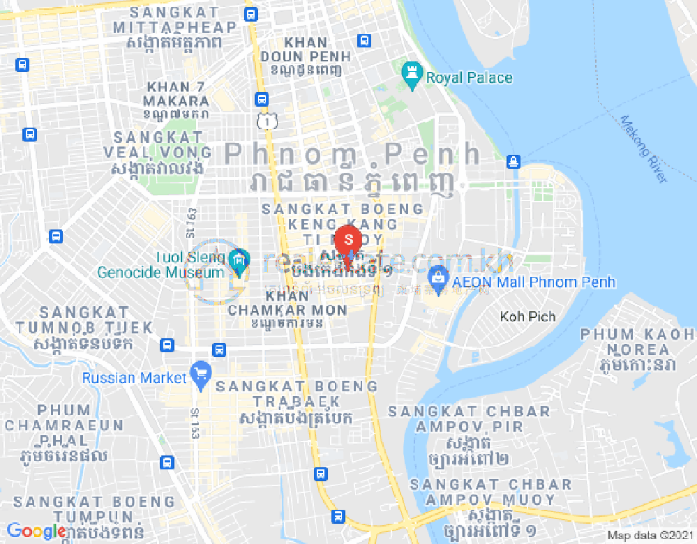 Map of BKK 1, Boeng Keng Kang, Phnom Penh